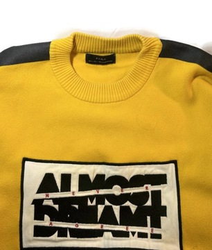 Swetr Zara L żółty bawełniany oversize / ł3