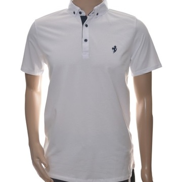 Męska bluzka koszulka biała t-shirt polo XXL 2XL