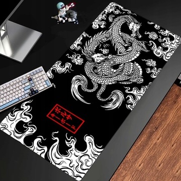 Большой коврик для мыши XXL, игровой коврик Dragon, противоскользящий на столе