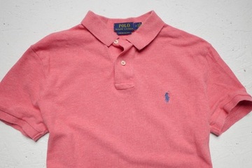 Ralph Lauren Polo koszulka różowa custom slim fit męska M