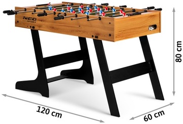 Стол настольный футбол Neosport 121 х 61 х 80 см NS-803 деревянный