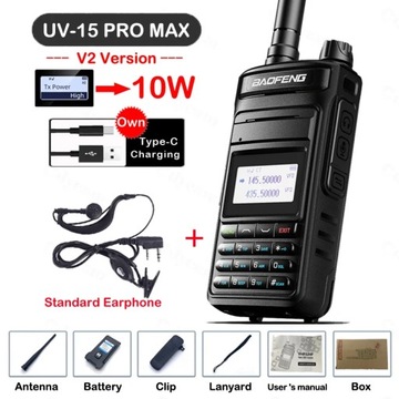 BAOFENG-Radio dwuzakresowy CB UV15 Pro Max V1