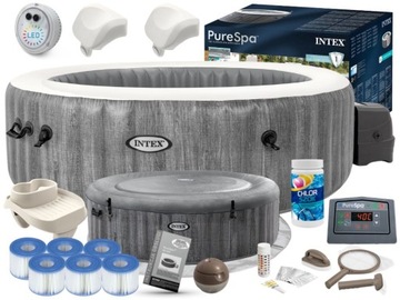 Dmuchane Spa Hydromasaż Pure Spa Intex 28442 6 osobowy FULL + OŚWIETLENIE