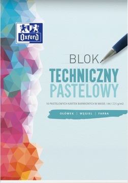 BLOK TECHNICZNY A4/10K KOLOROWY PASTEL OXFORD