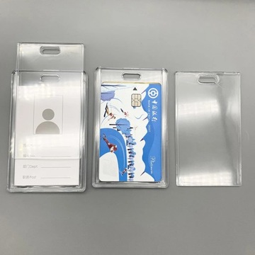 Прозрачный акриловый чехол для карты, держатель для бейджа, раздвижная компания