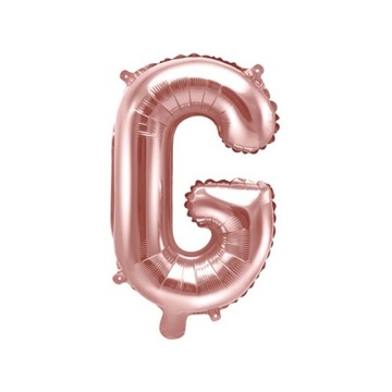 Balon foliowy litera "G" rose gold