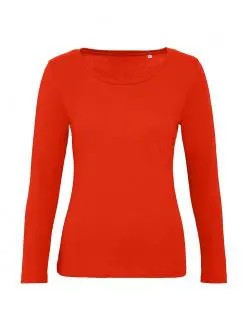 B&C Eko Koszulka damska z długim rękawem Inspire Fire Red XS