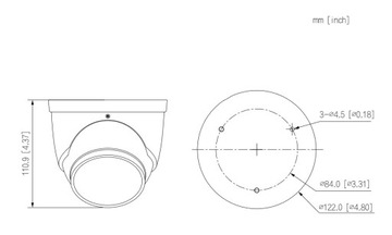 IP-камера Dahua IPC-HDW5449H-ASE-D2-0280B, 4 Мп, глазное яблоко, день/ночь, 2x2,8 мм