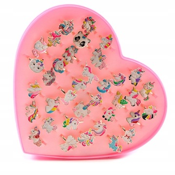 ДЕТСКОЕ КОЛЬЦО С ЕДИНОРОГОМ ДЛЯ ДЕВОЧКИ, РЕГУЛИРУЕМОЕ, РАЗЛИЧНЫЕ ДИЗАЙНЫ