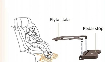 ДЕТСКАЯ ПОДНОГКА ДЛЯ АВТОМОБИЛЯ, педальное сиденье