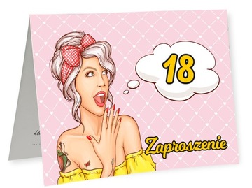 Zaproszenia na 18 Urodziny Osiemnastka 10 sztuk
