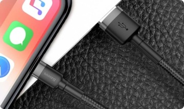 USB-КАБЕЛЬ BASEUS STRONG ДЛЯ LIGHTNING IPHONE IPAD ПЛЕТЕННЫЙ КАБЕЛЬ 2.4A 50см