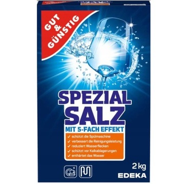 G&G GUT GUNSTIG GG Spezial Salz GRUBOZIARNISTA Sól do Zmywarki 2kg DE