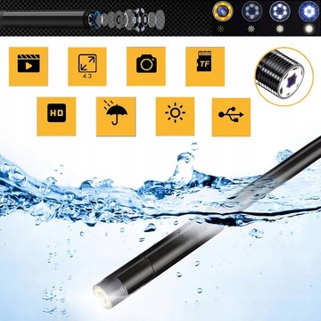 ЭНДОСКОПНАЯ КАМЕРА ДЛЯ ПРОВЕРКИ 1M 4,3 ДЮЙМА 8 ММ FHD