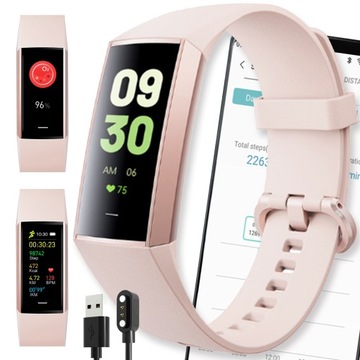 Smartwatch Active Band CIŚNIENIE PRO KOBIETY AMOLED SMARTBAND złoty