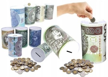 МЕТАЛЛИЧЕСКАЯ КОПИЛКА ДЛЯ ДЕНЕГ, НОМИН PLN