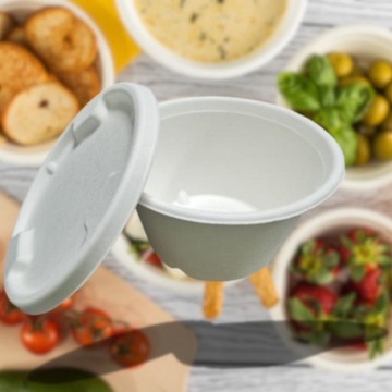 Pokrywka wieczko do miski 500ml na zupę sałatkę z trzciny cukrowej 50szt.