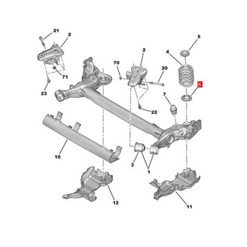 Пружина задней подвески, нижнее сиденье