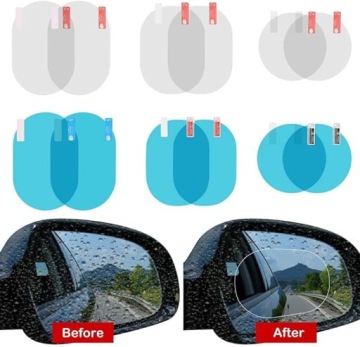ПЛЕНКА ДЛЯ АВТОМОБИЛЬНЫХ ЗЕРКАЛ ГИБРИДНАЯ ЗАЩИТНАЯ ПРОТИВОТУМАННАЯ 2 ШТ.