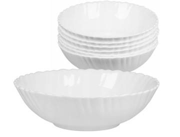 SALATERKA MISKA BIAŁA 23CM OPAL MISECZKA KARBOWANA