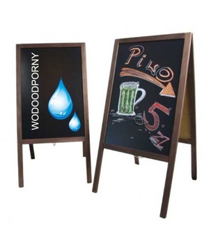WODOODPORNY POTYKACZ REKLAMOWY XL GRATIS 120X60 STOJAK DWUSTRONNY KREDOWY