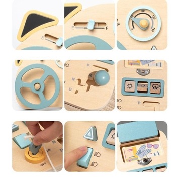 МОНТЕССОРИ СЕНСОРНАЯ МАНИПУЛЯЦИОННАЯ ДОСКА, РУЛЕВОЕ КОЛЕСО