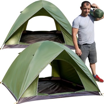 ТРЕХМЕСТНАЯ ПАЛАТКА С ВОДОНЕПРОНИЦАЕМОЙ МОСКВНОЙ СЕТКОЙ