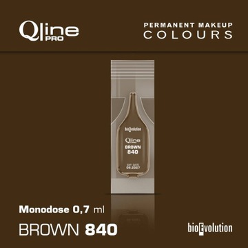 QLINE PRO PIGMENT DO MAKIJAŻU PERNAMENTENGO BROWN 840 - MONODOSE 0,7ml