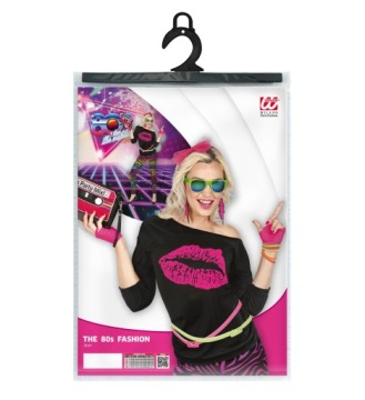 Губы Роз Черная футболка I Love Disco 80s Carnival, S/M