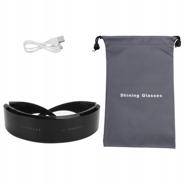 Управление приложением в черных светящихся светодиодных очках