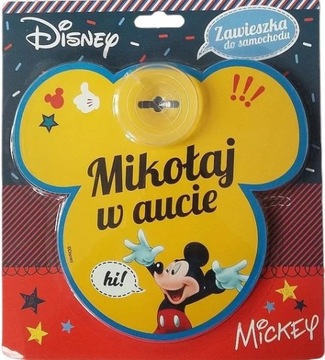 Tabliczka zawieszka do samochodu z przyssawką Mikołaj w aucie