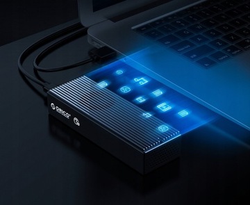 Карманный чехол для быстрого SSD-накопителя Orico USB 3.2 Gen2 20 Гбит/с M.2 NVMe с охлаждением