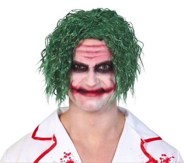 Peruka męska a'la Joker zielona
