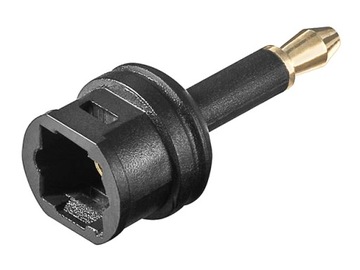 Adapter S/PDIF miniTOSLINK/wt-TOSLINK/gn prosty