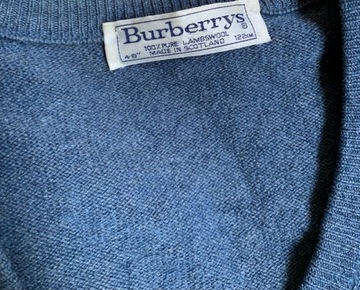 Burberrys Sweter Vintage wełna jagnięca 122cm 48