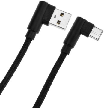 Nylon USB-C 3.1 угловой кабель для USB 2,0 25 см слева