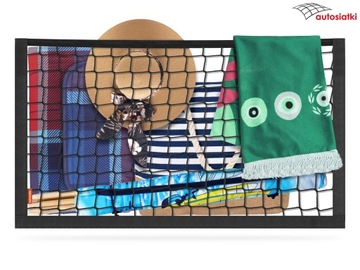 СЕТКА ДЛЯ БАГАЖНИКА 50x79 АВТОМОБИЛЬНЫЙ КАРМАН НА ЗАВЕЛКРО