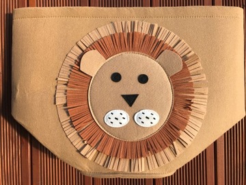 КОНТЕЙНЕР ДЛЯ ИГРУШЕК Корзина-ОРГАНИЗАТОР КОРОБКА фетр OLDMAN LION 35 x 35 см