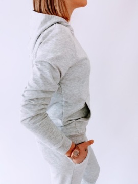 S01C Grey Light Light Sweproper Set с кенгуру L