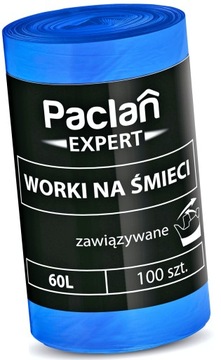 PACLAN EXPERT Worki na Śmieci Wiązane 60L - 100 sz