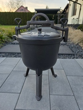 Чугунный охотничий чайник, 8 литров.