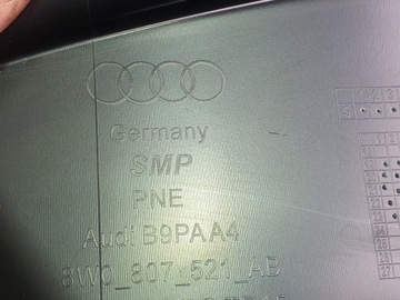 СПОЙЛЕР ЗАДНЕГО БАМПЕРА AUDI A4 B9 LIFT S-LINE 8W0807521AB