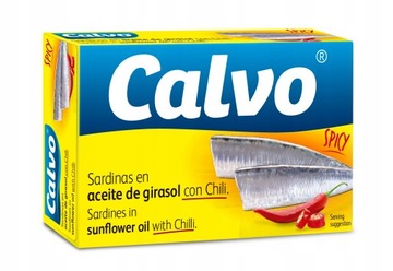 Calvo sardynki w oleju słonecznikowym z chili 120g