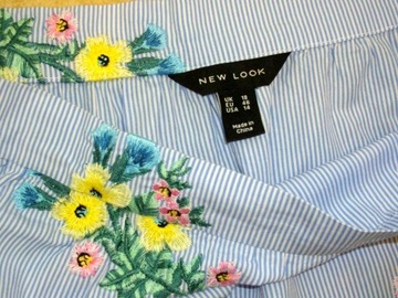 NEW LOOK bluzka tunika sukienka haft kwiaty folk UK18 44/46