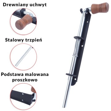 ZASUWA SPRĘŻYNOWA 300mm WĄSKA (czarna)