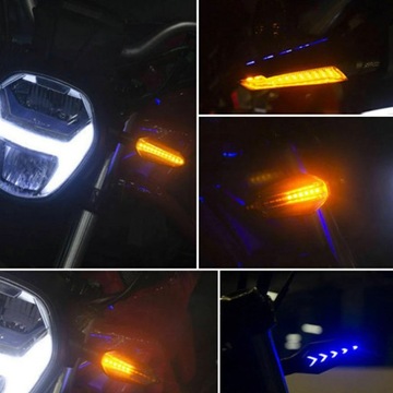 4x KIERUNKOWSKAZY LED DRL DYNAMICZNE PŁYWAJĄCE MOTOCYKL QUAD POZYCJA + STOP
