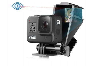 Wizjer Lustro Ekran Odwrócony VLOG do GoPro Hero 12 11 10 9 8 7 6 5 4 BLACK