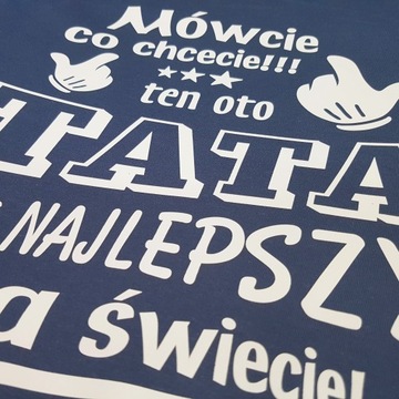 Dla taty koszulka najlepszy TATA świecie upominek T-shirt prezent Dnia Ojca