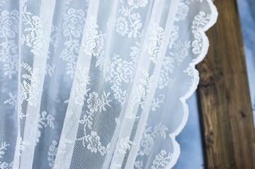 КОМПЛЕКТ ЖАККАРДОВЫХ ШТОР С ЛЕНТОЙ 600Х150 БЕЛЫЙ