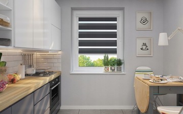 Рулонные шторы «День и Ночь». Размер в кассете рулонных штор Премиум